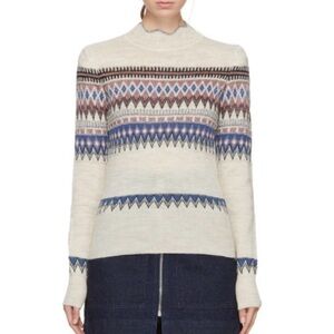 Isabel Marant Etoile Off-White Jacquard Blake Sweater FR42(US10)